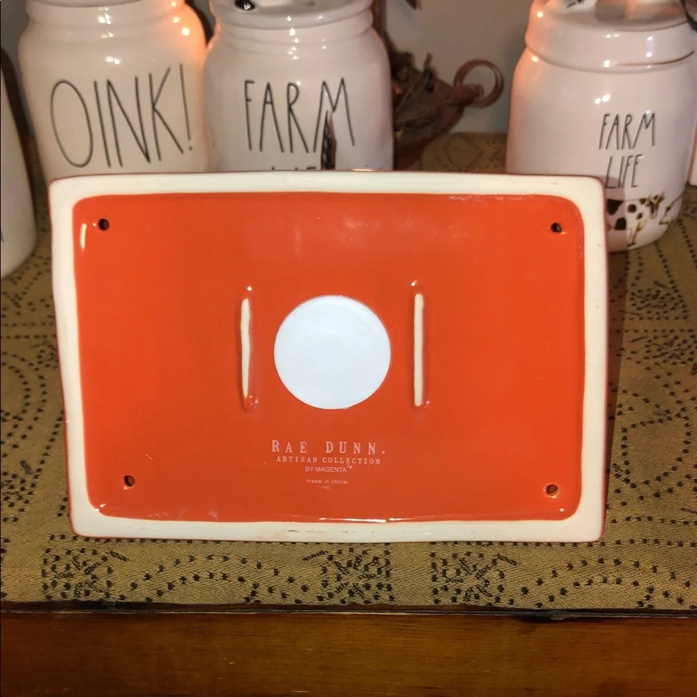 Rae Dunn INTO THE WILD Tent Shaped Birdhouse Orange